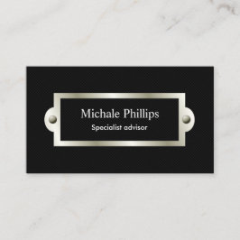 Profesional negro ventana elegante clásico serio visitkort