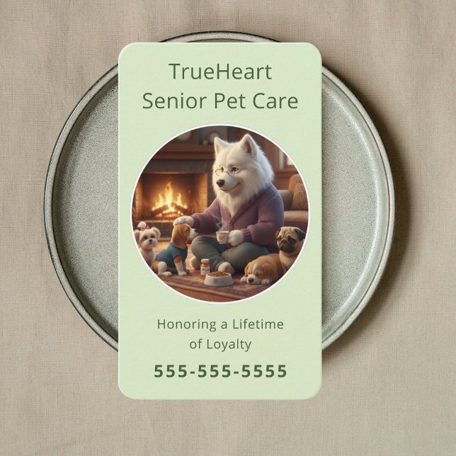 Profesional Senior Dog Sitter Dog Physical Therapy Visitkort (Skapare uppladdad)