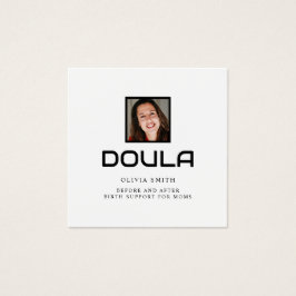 Profesionell Doula Foto Namn Identitetsdesign Fyrkantigt Visitkort