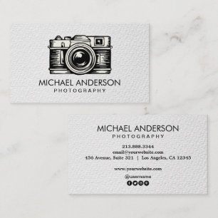 Profesionell Fotograf kamera logotyp Fotografi  Visitkort