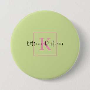 Profesionell Logotyp Lime Green Rosa Monogram Knapp