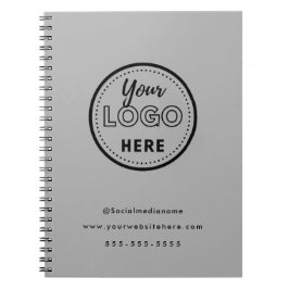 Profesionell varumärkesidentitet minimalistisk grå anteckningsbok