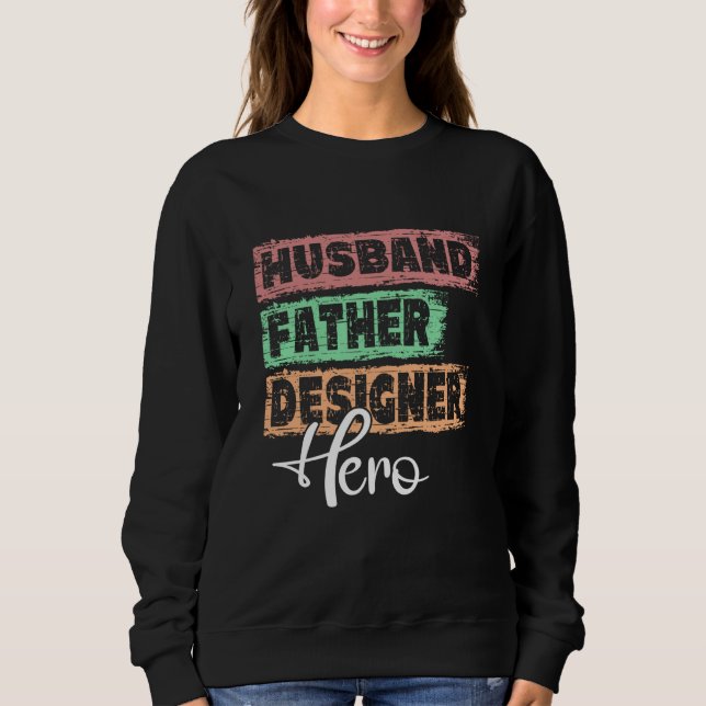 Profession dad hero father Designer T Shirt (Framsida)