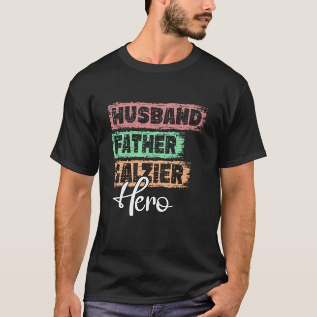 Profession dad hero father Glazier  1 T Shirt (Framsida)
