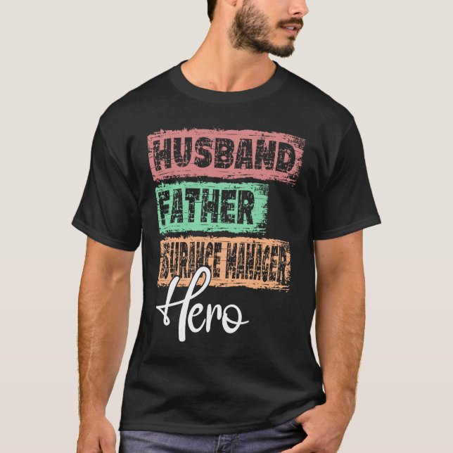 Profession dad hero father Insurance manager  1 T Shirt (Framsida)