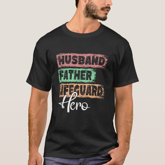 Profession dad hero father Lifeguard  1 T Shirt (Framsida)