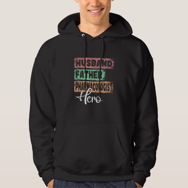 Profession dad hero father Pharmacologist  1 Hoodie (Framsida)