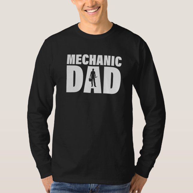 Profession Job For Men  Mechanic Dad T Shirt (Framsida)