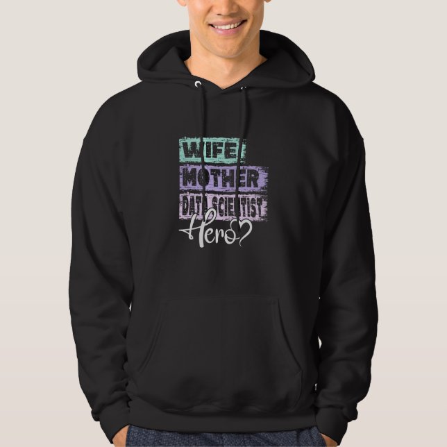 Profession mom hero mother Data Scientist  1 Hoodie (Framsida)