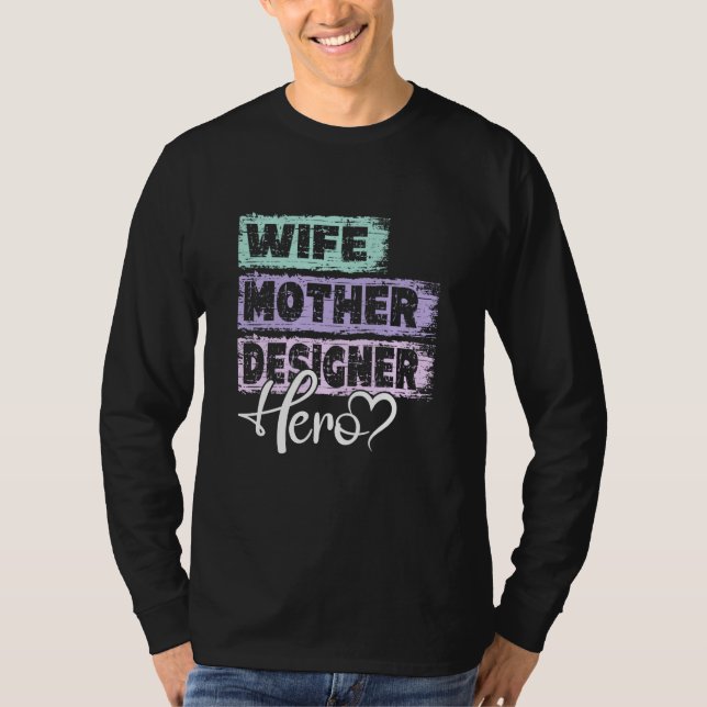Profession mom hero mother Designer T Shirt (Framsida)