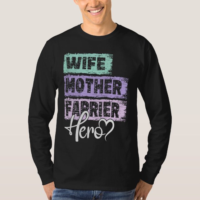 Profession mom hero mother Farrier T Shirt (Framsida)