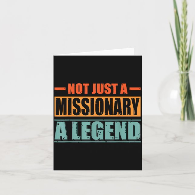 Profession Quote Retro Missionary  Kort (Framsida)