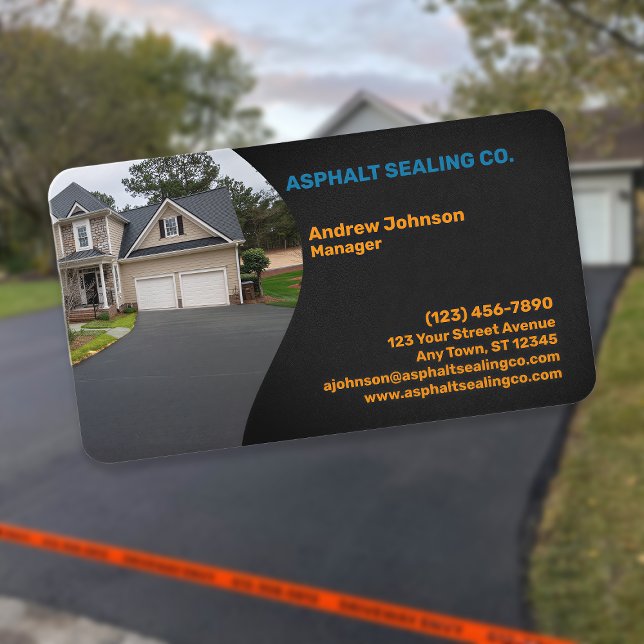 Professional Asphalt Driveway Sealing Company Visitkort (Skapare uppladdad)