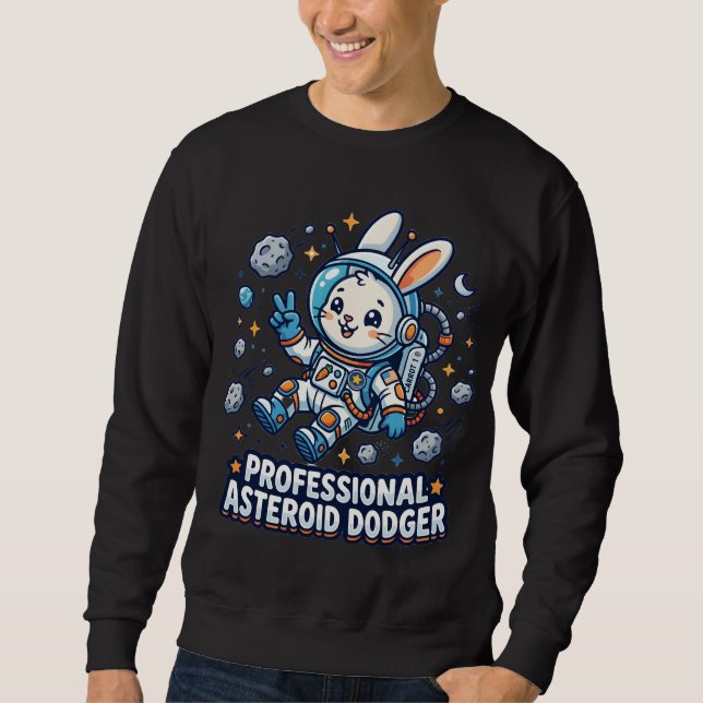 Professional Asteroid Dodger Bunny Lång Ärmad Tröja (Framsida)