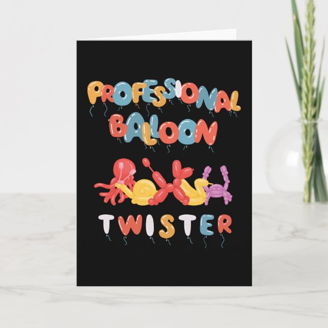 Professional Balloon Twister Balloon Kort (Framsida)
