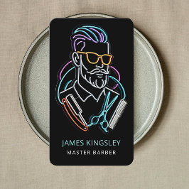 Professional Barber Haircut Shave Grooming Stylish Visitkort