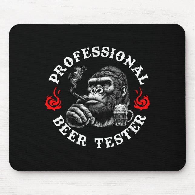 Professional Beer Tester Funny Drinking Monkey Quo Musmatta (Framsidan)