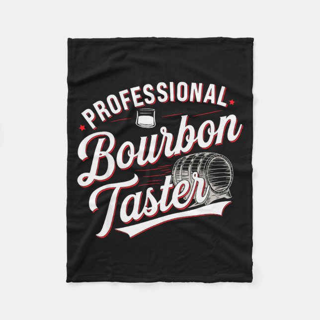 Professional Bourbon Taster Funny Drinking Whiskey Fleecefilt (Framsidan)