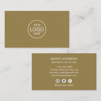 Professional Brown Add your Logo Visitkort
