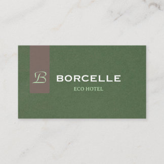 Professional Business Card in Elegant Olive Green  Visitkort