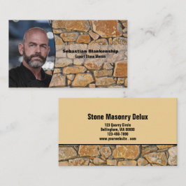 Professional Business Photo Stone Wall Background Visitkort