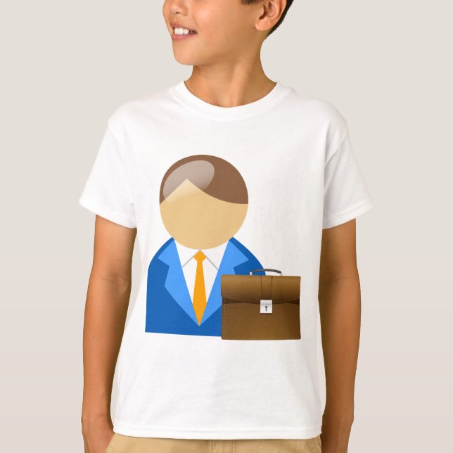 Professional Businessman Icon with Briefcase T Shirt (Framsida)
