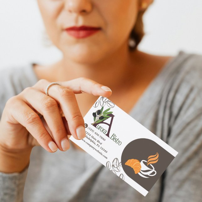 Professional Cafe Coffee Barista Modern Custom Visitkort (Skapare uppladdad)