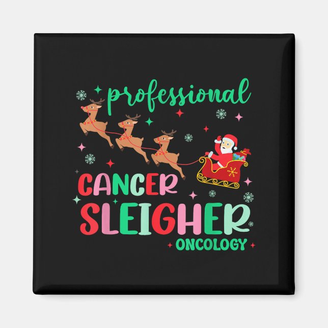 Professional Cancer Sleigher Oncology Nurse Christ Magnet (Framsidan)