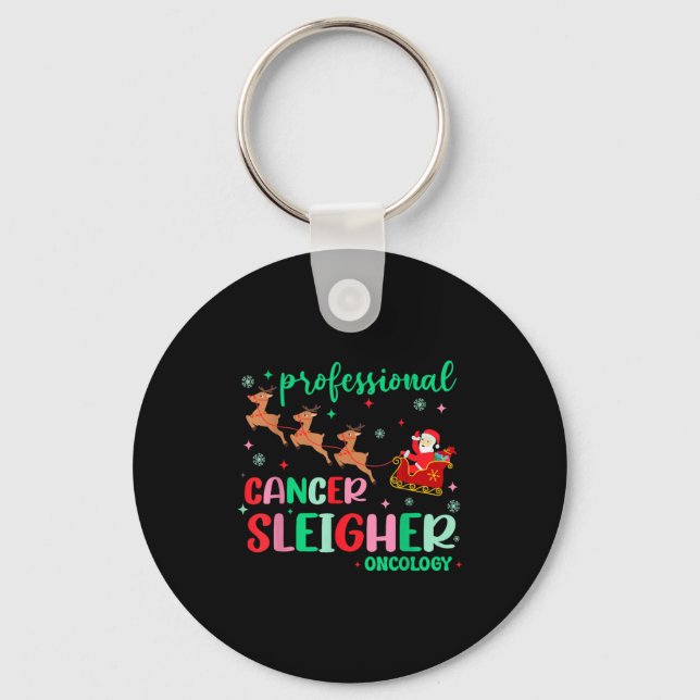 Professional Cancer Sleigher Oncology Nurse Christ Nyckelring (Framsida)