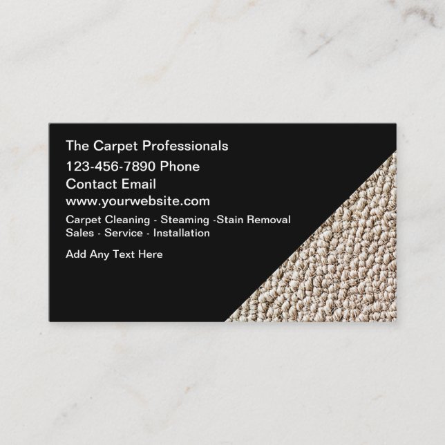 Professional Carpet And Flooring Theme Visitkort (Framsida)