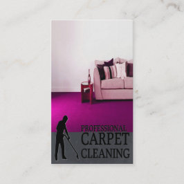 Professional Carpet Cleaning Service Business Card Visitkort