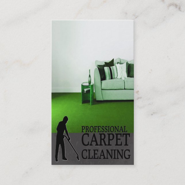 Professional Carpet Cleaning Service Business Card Visitkort (Framsida)