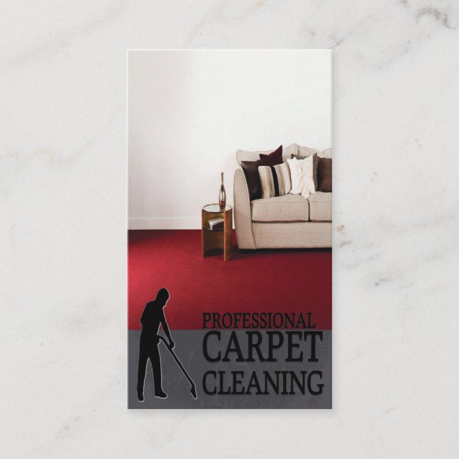 Professional Carpet Cleaning Service Business Card Visitkort (Framsida)