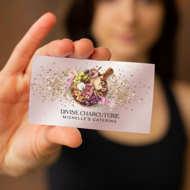 Professional Charcuterie Catering Grazing Board  Visitkort (Professional Charcuterie Catering Grazing Board Business Card)