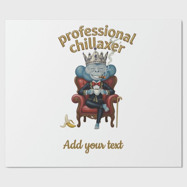 Professional Chillaxer Monkey king Funny Cool App Presentpapper (Platt)