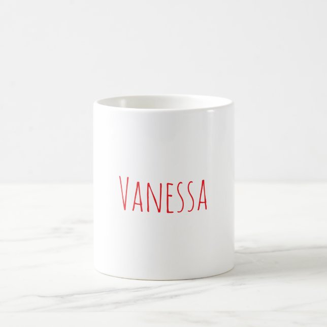 Professional classical calligraphy name custom red kaffemugg (Center)
