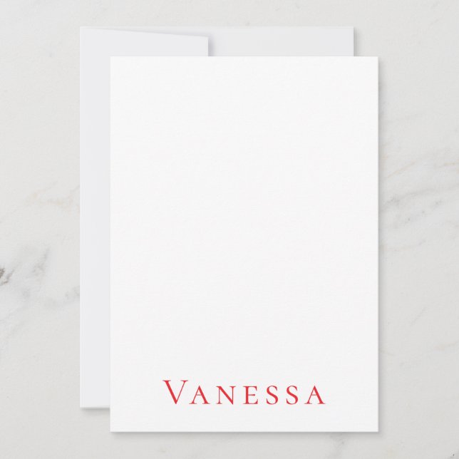 Professional classical font own name custom red (Framsida)