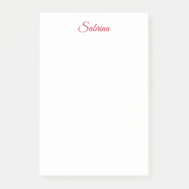 Professional classical handwriting name custom post-it block (Framsida)