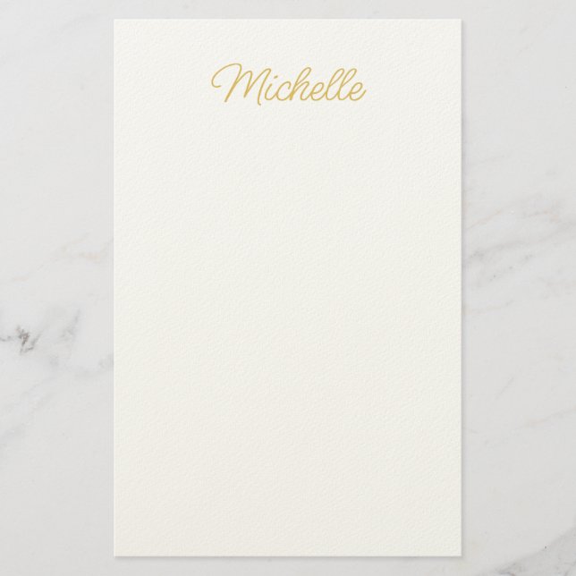 Professional Classical Minimalist Plain Own Name Brevpapper (Framsida)