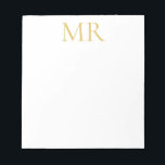 Professional Classical Monogram Minimalist Plain Anteckningsblock<br><div class="desc">Classical Professional Simple Design. Easy Editing Tools. Different Card Types and Sizes,  Color and Font Choices.</div>