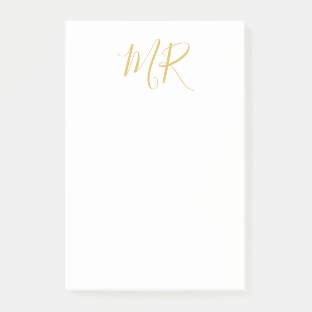 Professional Classical Monogram Minimalist Plain Post-it Block (Framsida)