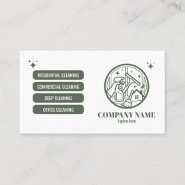 Professional Cleaning Service Business Card Visitkort