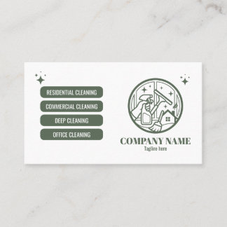 Professional Cleaning Service Business Card Visitkort