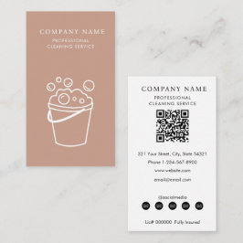 Professional Cleaning Services Logo Modern Boho Visitkort