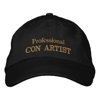 Professional CON ARTIST embroidered trucker hat Broderad Keps