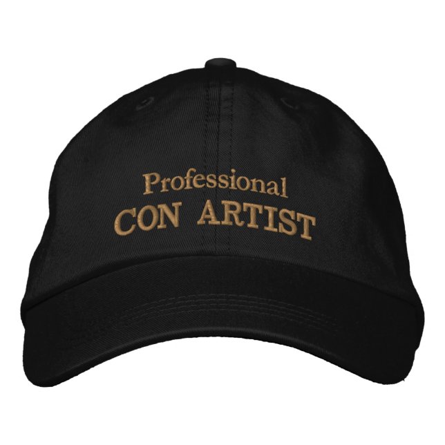 Professional CON ARTIST embroidered trucker hat Broderad Keps (Framsida)
