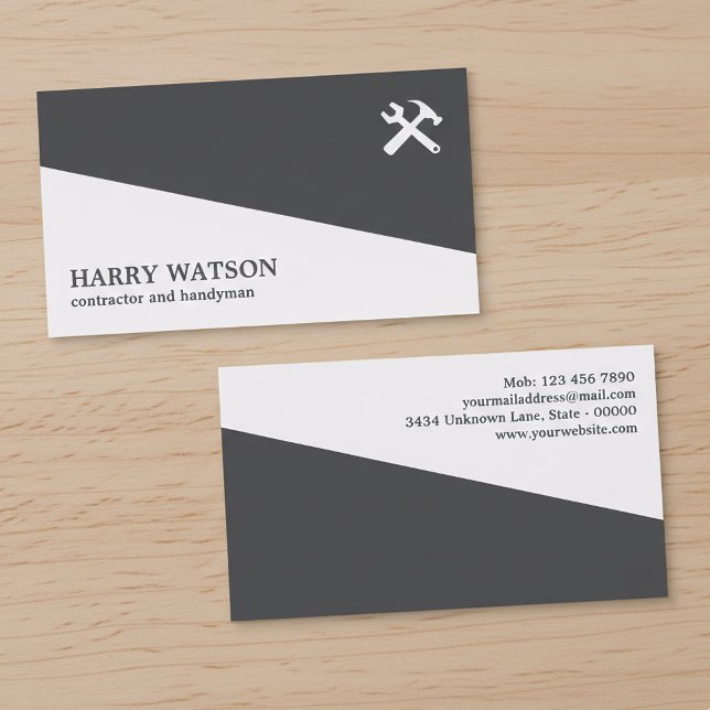 Professional Contractor Handyman Home Improvement Visitkort (Skapare uppladdad)