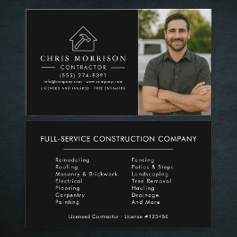 Professional Contractor Photo Visitkort