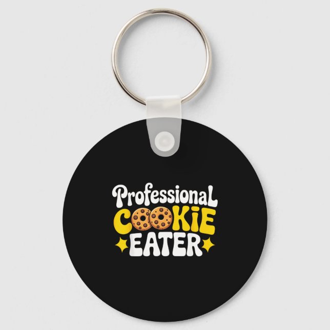 Professional Cookie Eater Cookie Lover Chocolate C Nyckelring (Framsida)