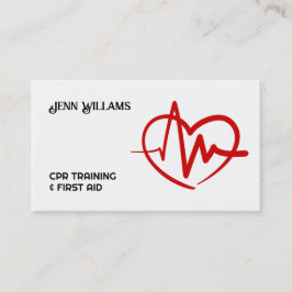 Professional CPR Instructor Business Cards with QR Visitkort